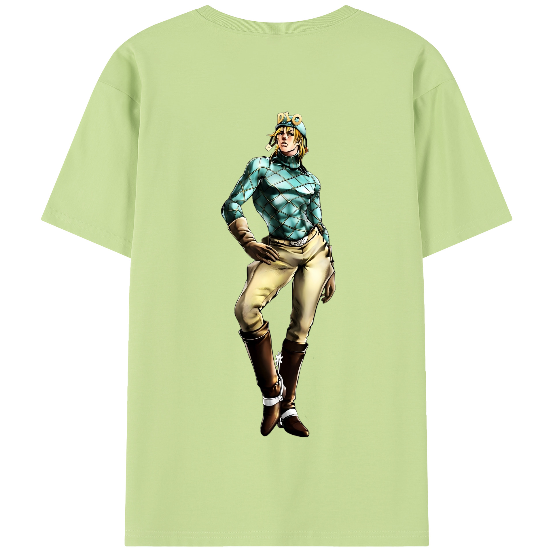 （画像用） ジョジョの奇妙な冒険 ディオ?ブランドー JoJo's Bizarre Adventure Dio Brando 綿100％半袖Tシャツ（背面プリント）